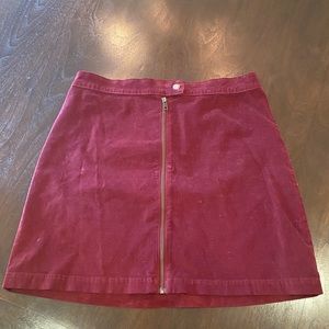 Madewell maroon skirt